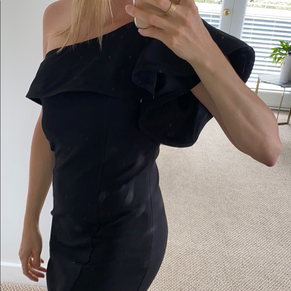 Leith Black asymmetrical ruffle dress - Picture 4 of 4